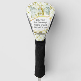 Couvre-club De Golf Illustration de l'ange gardien avec une citation p