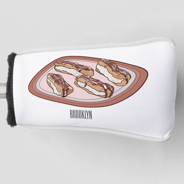 Couvre-club De Golf Illustration de l'éclair de chocolat (Devant)
