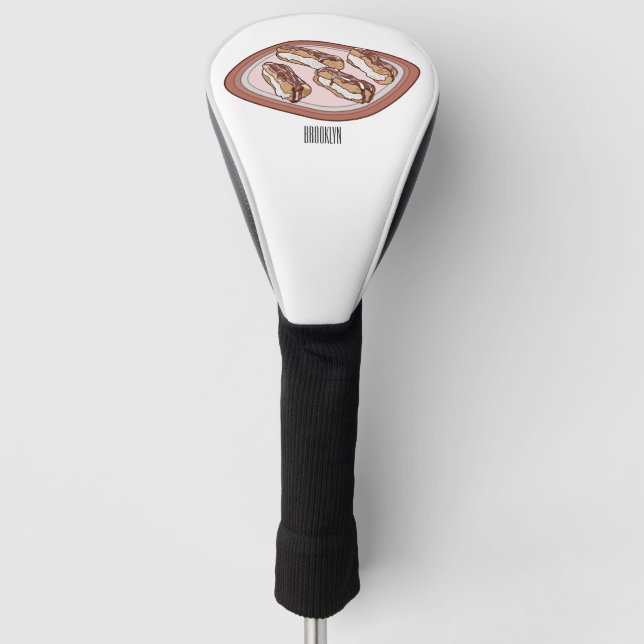 Couvre-club De Golf Illustration de l'éclair de chocolat (Devant)