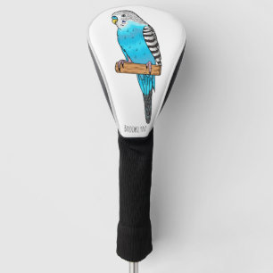 Couvre-club De Golf Illustration de l'oiseau bleu budgerigar