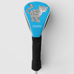 Couvre-club De Golf Illustration de mignon léopard des neiges