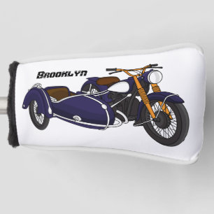 Couvre-club De Golf Illustration de moto pourpre Sidecar