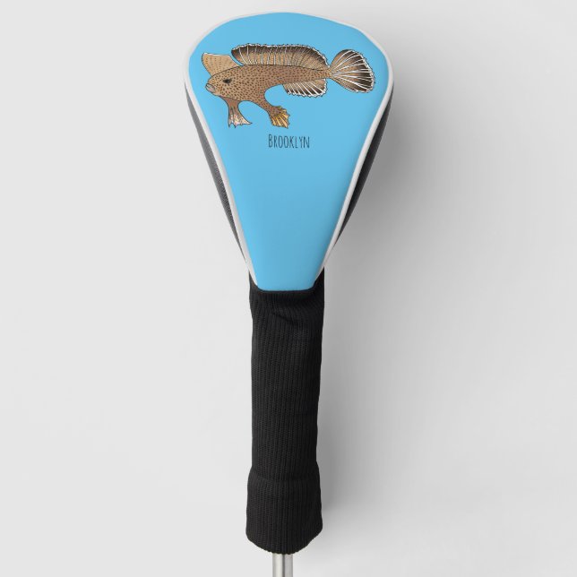 Couvre-club De Golf Illustration de poisson à main (Devant)