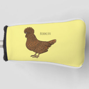 Couvre-club De Golf Illustration de poulet à la polis chamois