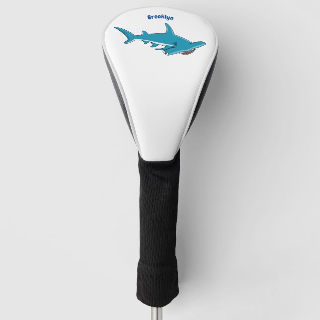 Couvre-club De Golf Illustration de requin marteau (Devant)