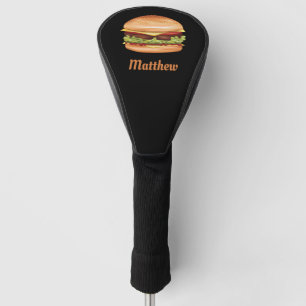 Couvre-club De Golf Illustration de restauration rapide Hamburger avec