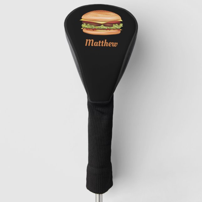 Couvre-club De Golf Illustration de restauration rapide Hamburger avec (Devant)