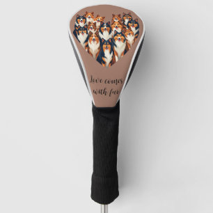 Couvre-club De Golf Illustration de Sheltie Heart Shetland Sheepdog