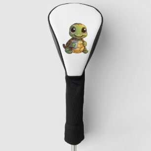 Couvre-club De Golf Illustration de tortue caricaturale