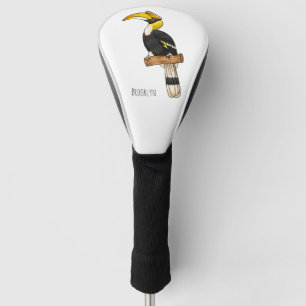 Couvre-club De Golf Illustration d'oiseau de grande corneille