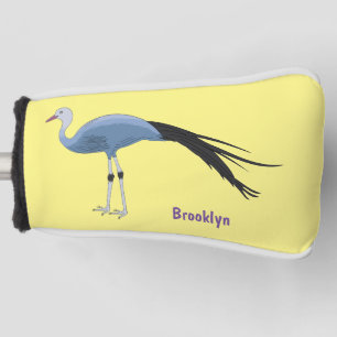 Couvre-club De Golf Illustration d'oiseau de grue bleue