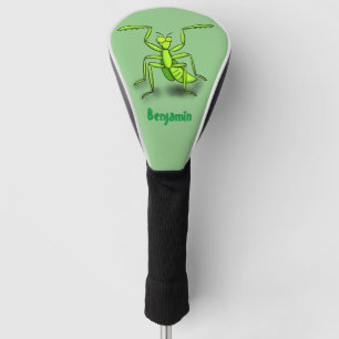 Couvre-club De Golf Illustration drôle de mante verte en prière
