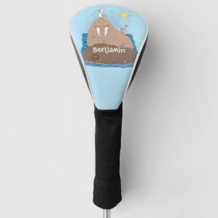 Couvre-club De Golf Illustration drôle de morse joyeux