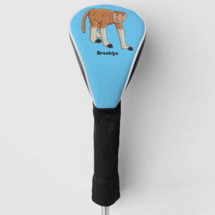 Couvre-club De Golf Illustration drôle de singe proboscis