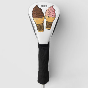 Couvre-club De Golf Illustration du cône de crème glacée