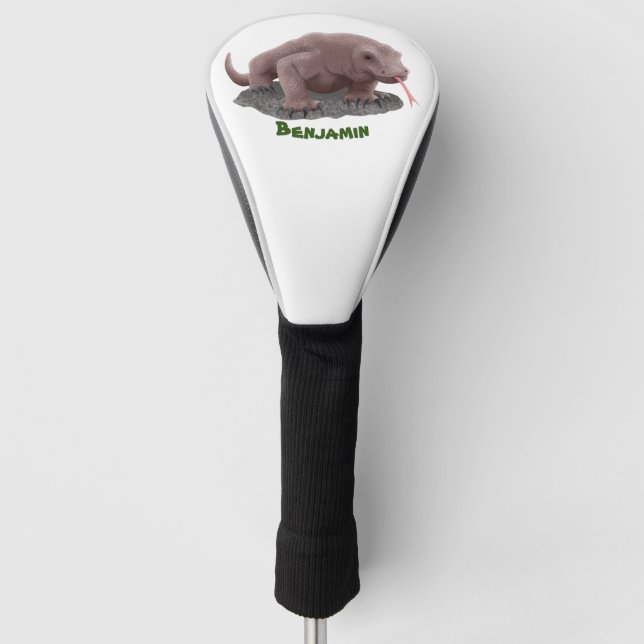 Couvre-club De Golf Illustration du dragon de Komodo (Devant)