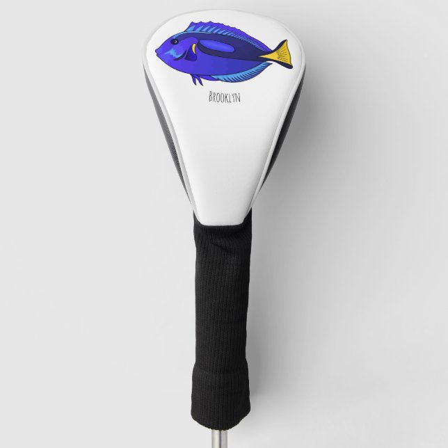 Couvre-club De Golf Illustration du poisson de la cuve bleue (Devant)