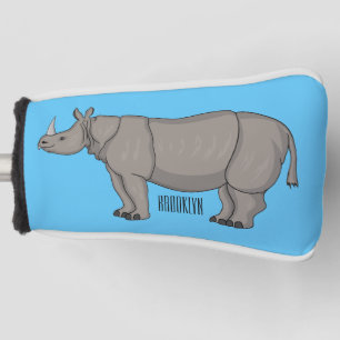 Couvre-club De Golf Illustration du rhinocéros de Javan