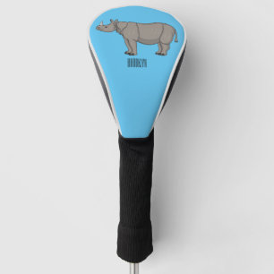 Couvre-club De Golf Illustration du rhinocéros de Javan