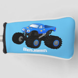 Couvre-club De Golf Illustration d'un camion monstre bleu mou