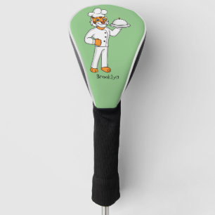 Couvre-club De Golf Illustration d'un chef tigre drôle et mignon