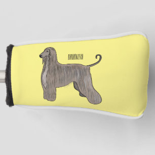 Couvre-club De Golf Illustration d'un chien hound afghan