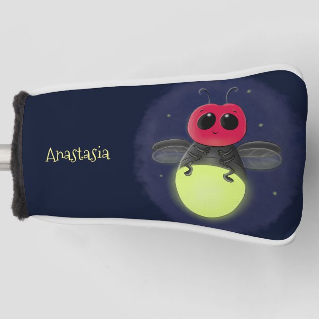 Couvre-club De Golf Illustration d'une luciole à éclair mignon (Devant)