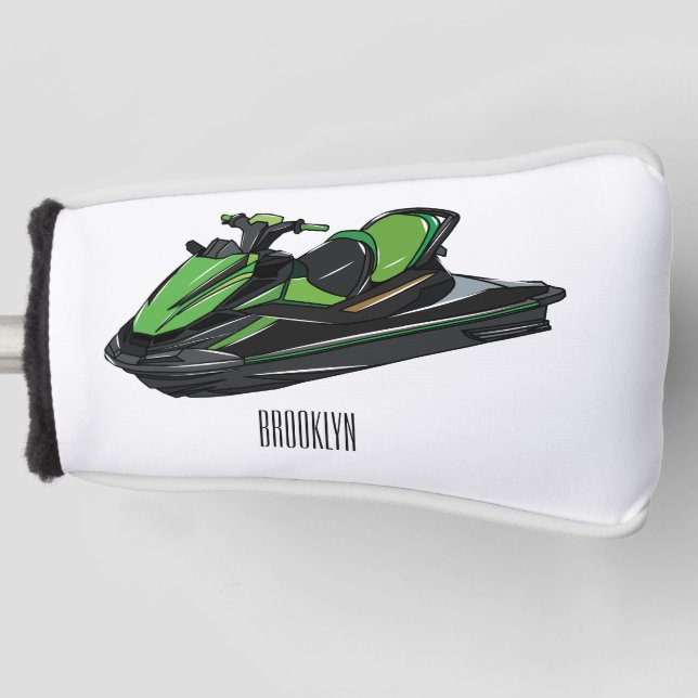 Couvre-club De Golf Illustration Jet ski (Devant)