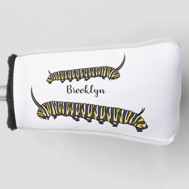 Couvre-club De Golf Illustration Monarch caterpillar (Devant)