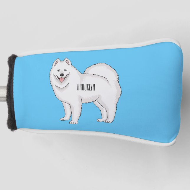 Couvre-club De Golf Illustration Samoyed dog (Devant)