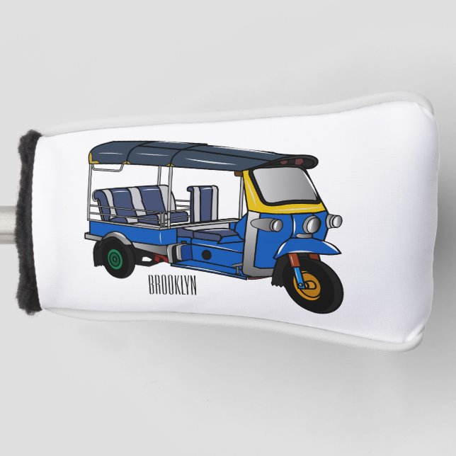 Couvre-club De Golf Illustration Tuk tuk (Devant)