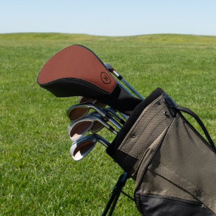 Couvre-club De Golf Image en cuir marron avec monogramme personnalisé