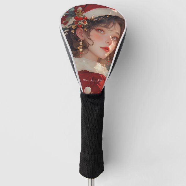 Couvre-club De Golf Imaginaire de Noël : Couverture de la tête de golf (Devant)