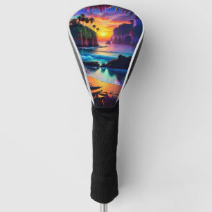 Couvre-club De Golf Imaginaire Tropical Beach Trois