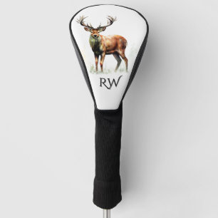 Couvre-club De Golf Immense Monogramme De Cerfs Rackés
