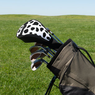 Couvre-club De Golf Impression De Vache, Spots De Vache, Noir Et Blanc