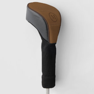 Couvre-club De Golf Impression d'image en cuir Brown monogramme person