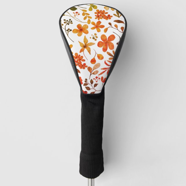 Couvre-club De Golf Impression florale aquarelle (Devant)