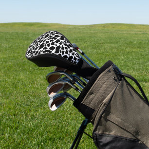 Couvre-club De Golf Impression vache noir et blanc 