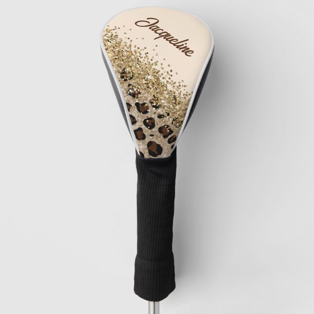 Couvre-club De Golf Imprimé élégant léopard (Devant)
