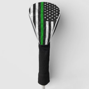 Couvre-club De Golf Indicateur Camo de la ligne verte mince