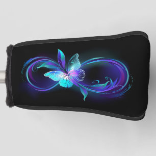 Couvre-club De Golf Infinité brillante avec papillon magique