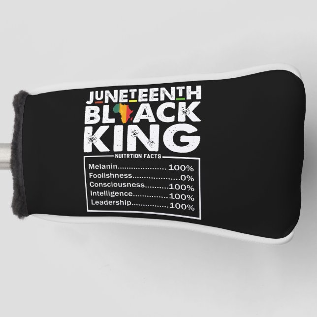 Couvre-club De Golf Informations nutritionnelles Juneteenth Black King (Devant)