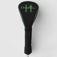Initiale de nom de monogramme vert élégant