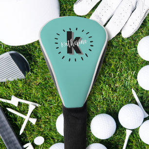 Couvre-club De Golf Initiale Monogramme Moderne