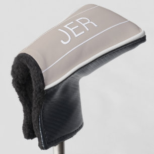 Couvre-club De Golf Initiales Personnalisées Monogramme Marron Foncé É