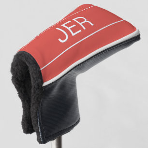 Couvre-club De Golf Initiales Personnalisées Monogramme Rouge de Prote