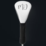 Couvre-club De Golf Initiales personnalisées Monogramme Tête de golf m<br><div class="desc">Initiales Personnalisées Monogramme Moderne Script Golf Head Cover.</div>