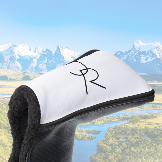 Couvre-club De Golf Initiales superposées de style moderne (Créateur téléchargé)