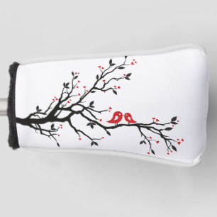 Couvre-club De Golf Inséparables en Branche - Romantique Red Heart Tre